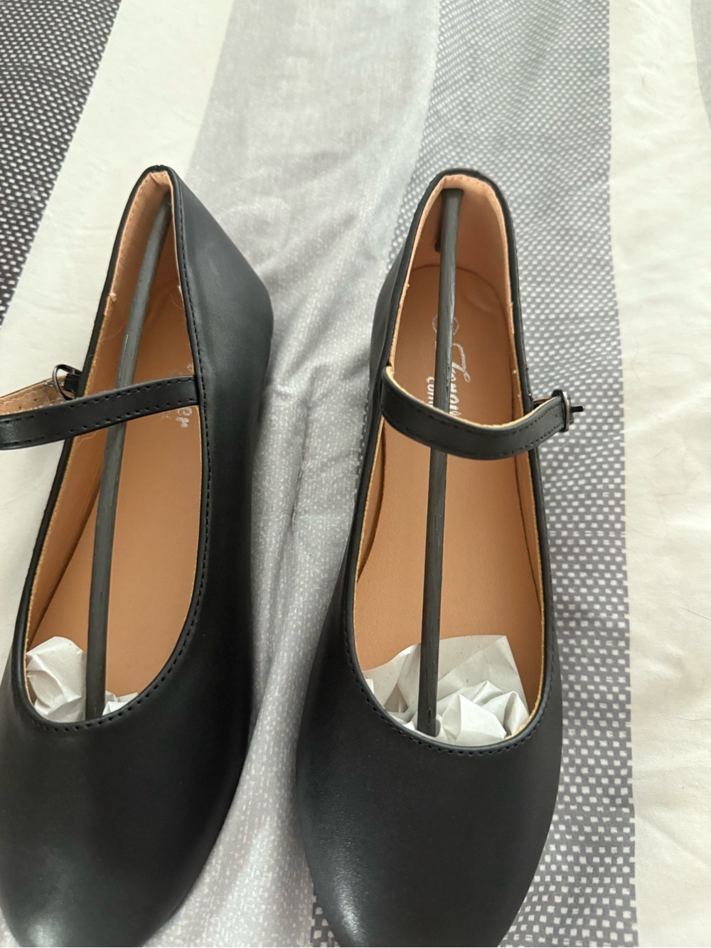 Forever Black T-Strap Round-Toe Flats